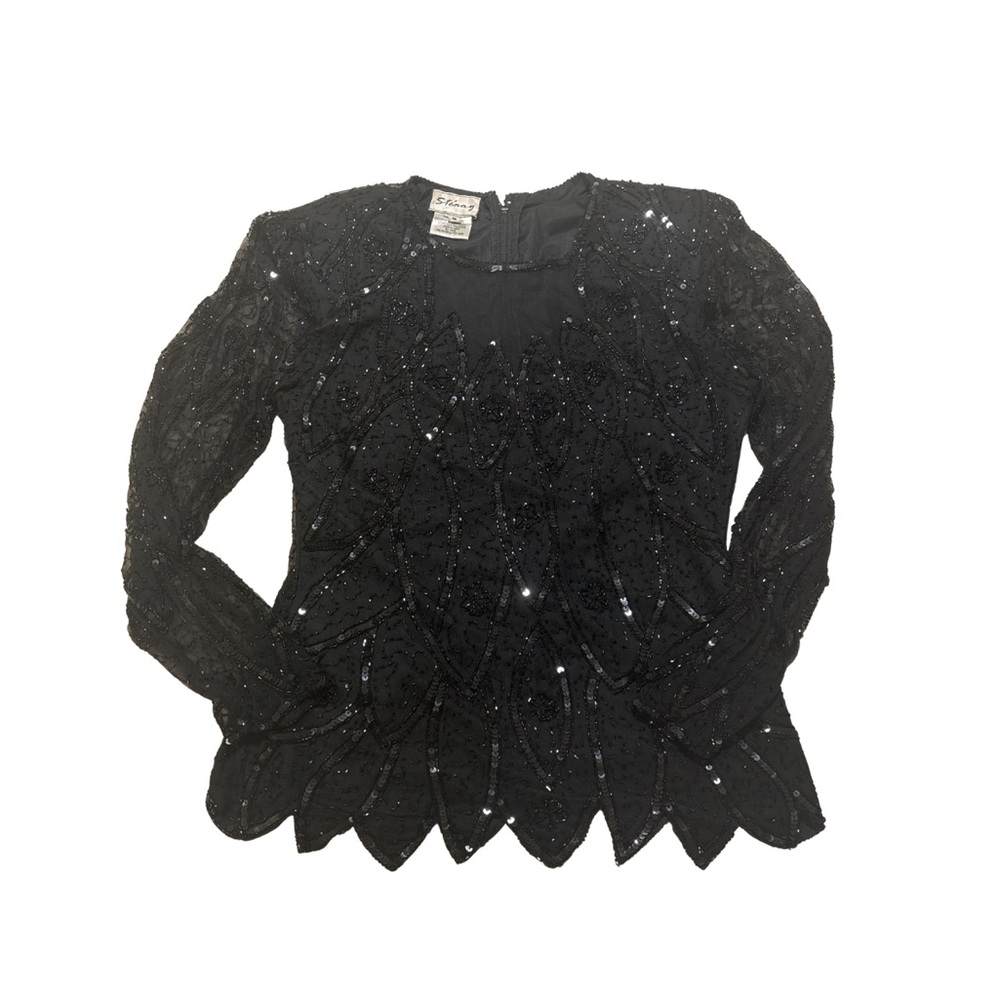 Stenay Black Sequin Top